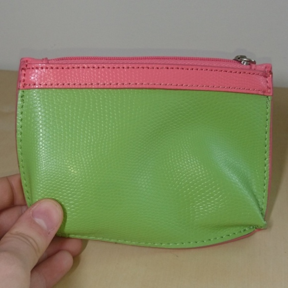Baekgaard Lime Coin Purse w/ Pink Trim